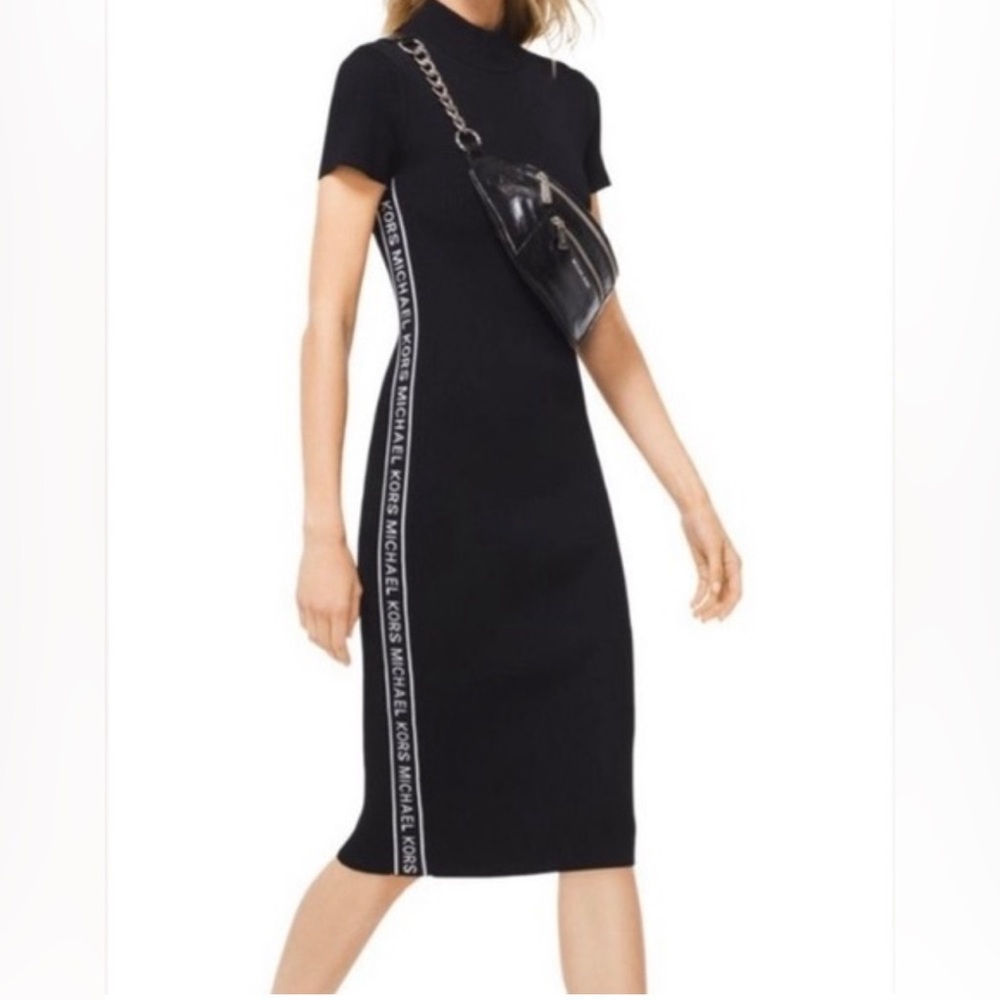 NWOT Michael Kors Logo Tape Dress- Medium